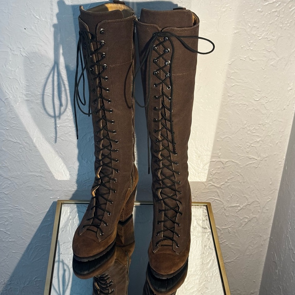Rag & Bone Lace Up Knee High Boots